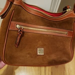Authentic Dooney and Bourke Crossbody suede bag